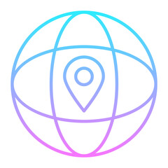 Global Location Pin Icon