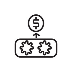 Business Gear Product Line Icon