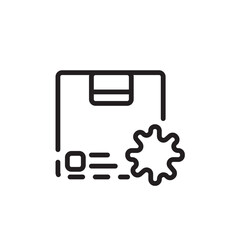 Fototapeta premium Business Gear Product Line Icon