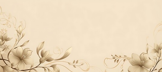 Botanical Beauty: Seamless Background with Flower Borders