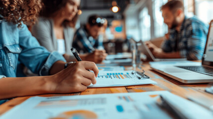 Person working and writing