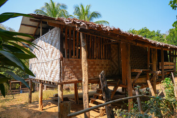 Homes of Kayan refugees in the Huay Pu Keng long-neck ethnic village in the Mae Hong Son province in the northwest of Thailand, close to the Burma border