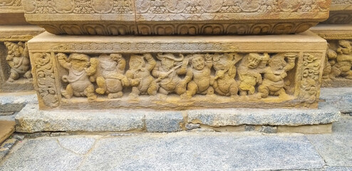 Hindu Temple. Anciant temple, Sri Kailashanathar Temple at Kanjeepuram, Tamilnadu, South India, India