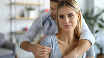 Physiotherapy session focusing on a shoulder demonstrating exercises designed to alleviate pain and restore mobility