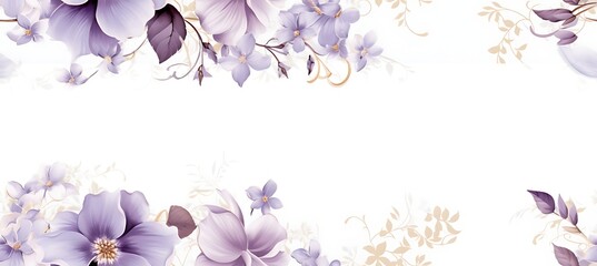 Floral Elegance: Seamless Background with Delicate Borders