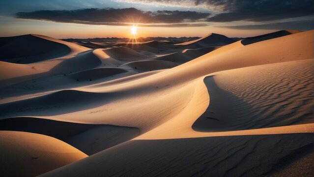 Tranquil Desert Beauty White Sand Dunes Wallpaper