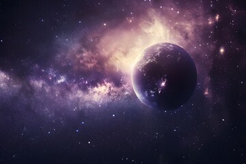 Obraz na płótnie Canvas Celestial Playground: Gleaming Starlight in the Infinite Cosmic Realm