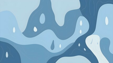 Abstract Shapes and Textures in blue Tones. Artistic Background