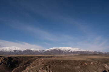 Ani site of historical cities (Ani Harabeleri): first entry into Anatolia, an important trade route Silk Road in the Middle Agesand. Historical Church and temple  in Ani, Kars, Turkey.