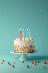 Birthday cake with candles