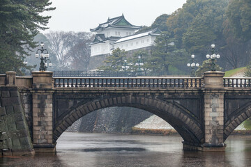Imperial Palace in winter, Tokyo, Japan - 771645579