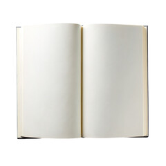 Blank book mockup isolated on transparent background.