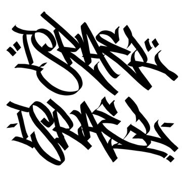 ISRAEL letter the country name on the world digital illustration graffiti handstyle signature symbol tags painting with black and white color