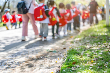 Kindergarten children’s spring outing