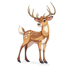 deer cartoon ion a white background