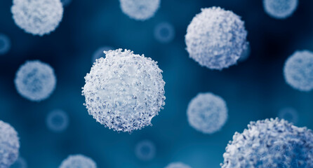 Lymphocytes such as T cells, B cells are part of the immune system - obrazy, fototapety, plakaty