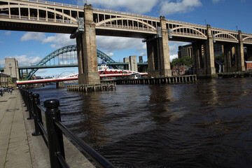 Buildings along the river Tyne - Newcastle Upon Tyne - Northumberland - England - UK