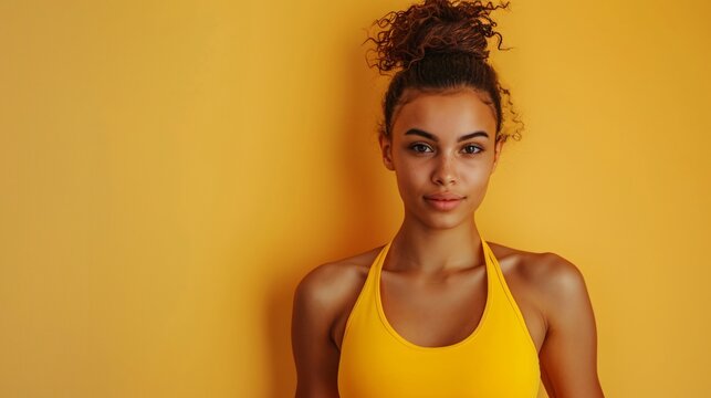 fit person in photo studio