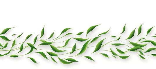 Obraz premium Botanical Haven: Border-Decorated Seamless Background Flourishing with Plants and Flowers