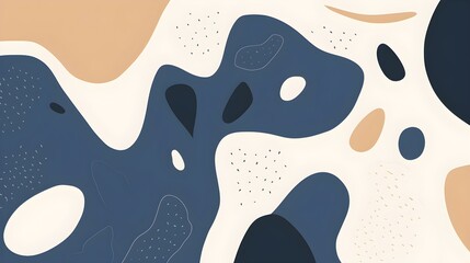 Abstract Shapes and Textures in navy blue Tones. Artistic Background