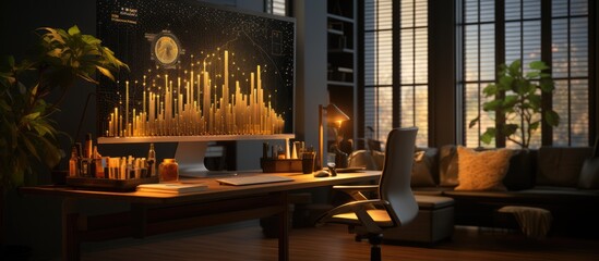 Technology and data science, scientists analyze and visualize technology