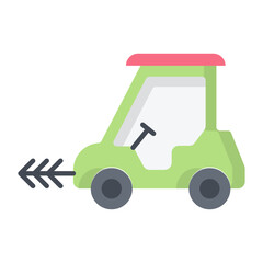 Cultivating Tractor Icon