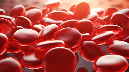 Blood cells flow, red and medicine, biology medical, human health, science