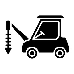 Drilling Tractor Icon