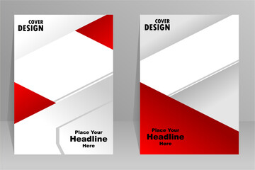 Red cover design, vector template brochure, flyer, magazine, presentation