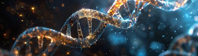 Fotobehang DNA research and nanotechnology merging crafting new species under a macro lens © Keyframe's