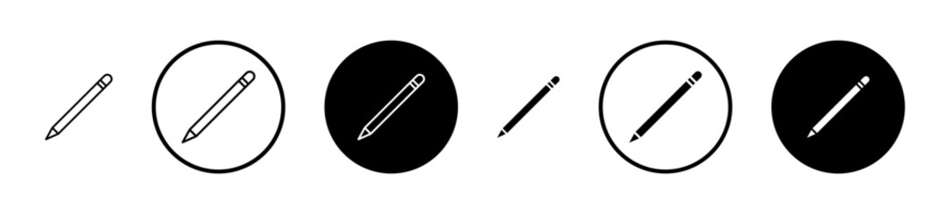 Precision Drawing and Editing Icon Set with Pencils for Graphic Designers