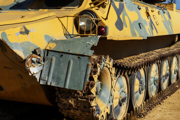 Battlefield tanks and technology. military technology. Wide image for banners, advertisements....