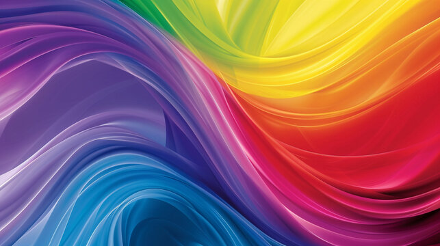 Vibrant Rainbow Colors Abstract Wave Background Design