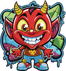 Fototapeta premium baby devil graffiti #23