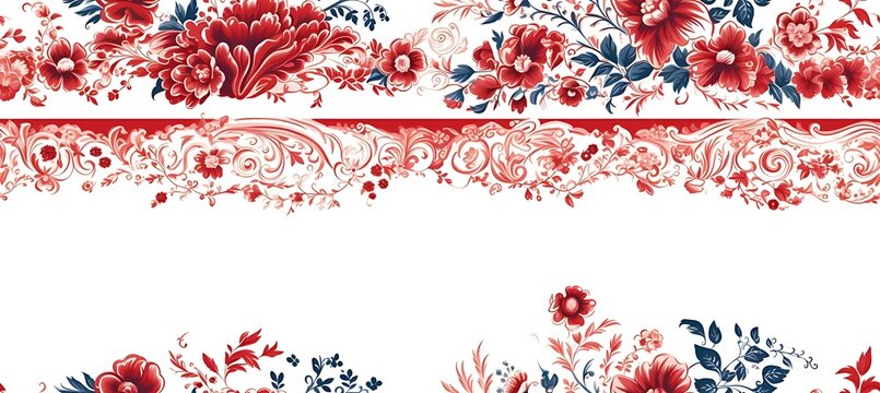 Artistic Flair: Seamless Background Adorned with Decorative Borders
