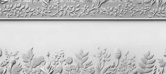Nature's Embrace: Seamless Border Enveloping a Tranquil Scene