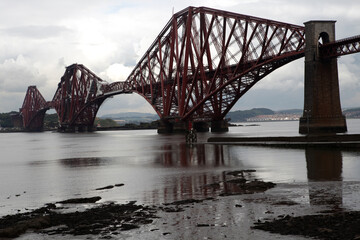 Forth Bridge over the Firth of Forth - South Queensferry - City of Edinburgh - Scotland - UK