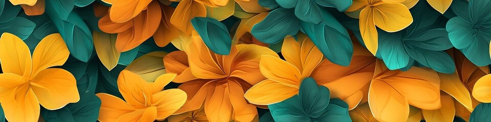 Flower Fiesta: Seamless Texture Abloom with Radiant Blossoms