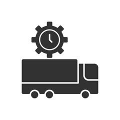Delivery time Icon - Truck Sign Symbol