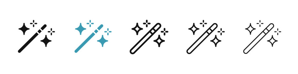 Creative Magic Wand Icons for Design Software and Digital Art Tools