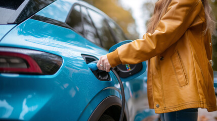 Cargando un coche eléctrico