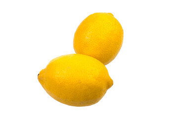 ripe lemon fruit isolated on white background.