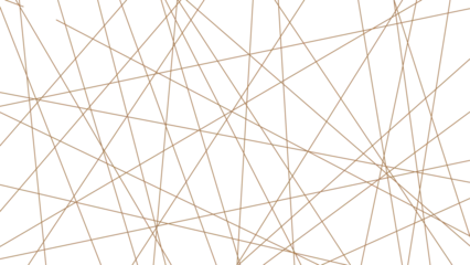 Tuinposter Abstract luxury gold geometric random chaotic lines. Random geometric line pattern on a transparent background. Random chaotic lines abstract geometric patterns of modern design.   © Song Long