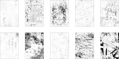 Grunge backgrounds collection. Distressed grunge texture background. Vector paint grunge texture set.