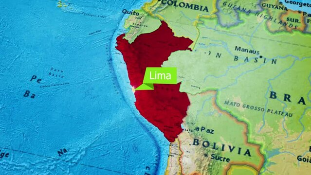 map of Lima, the capital of Peru.Zooming In: Exploring the Details of the Lima Map
