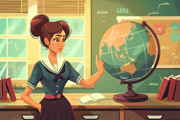 Vector Illustration of Cartoon People.