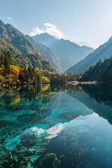 The most beautiful lake in the world is Jiuzhaigou Valley Scenic Area. I
