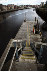 Swing bridge - bridge street - Newcastle Upon Tyne - Northumberland - England - UK