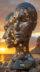 person in the sky with clouds