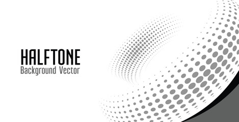 Halftone dots background. Half tone gradient on white background